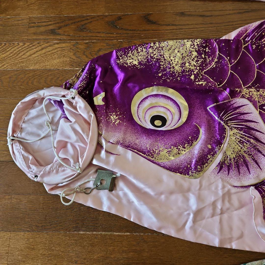 中古　鯉のぼり　5体と吹流し セット　友禅染　約5メートル