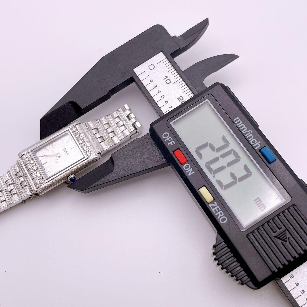 極美品 稼働 RADO レディース 腕時計 スクエア 純正ベルト 電池交換済み