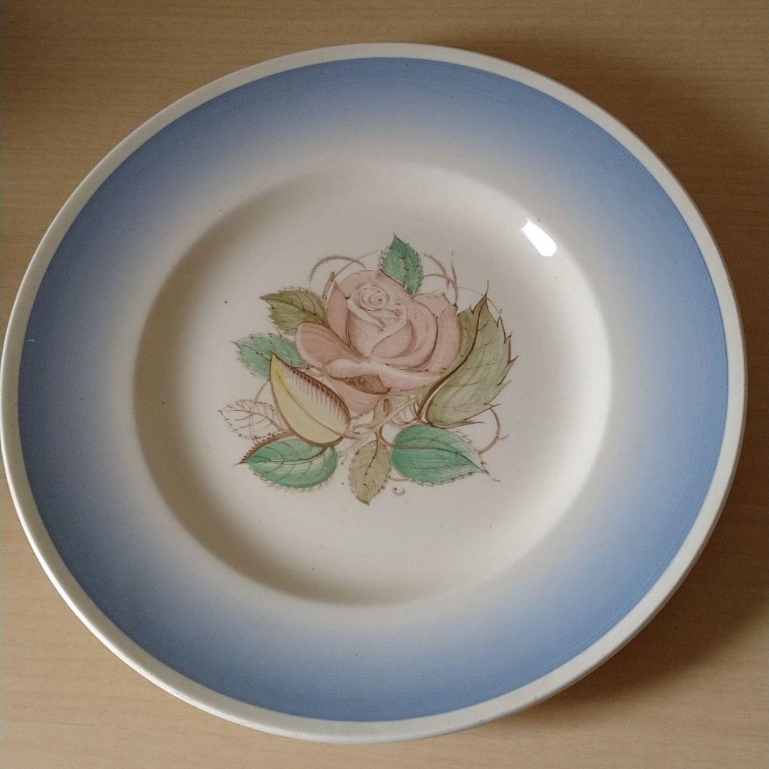 【美品】スージー・クーパー　ディナープレート　【パトリシアローズ/ブルー】