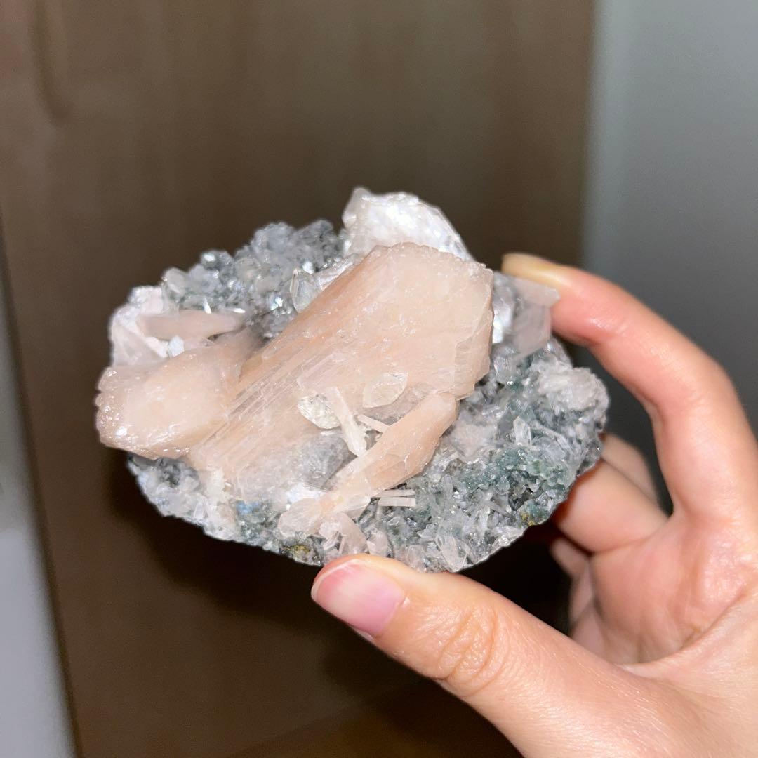 アポフィライト スティルバイト共生 原石 天然石 241g