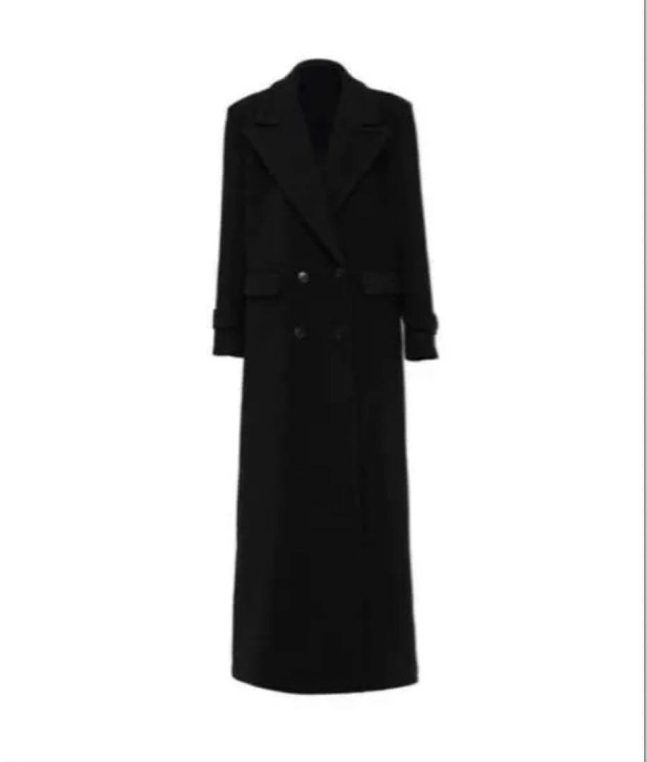 【極美シルエット】Apozi アポジ マキシ丈 ロングコート ブラック モード