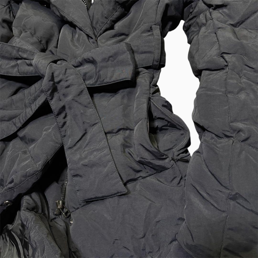 RUIRUE BOUTIQUE ロング ダウンコート Aライン ネイビー L