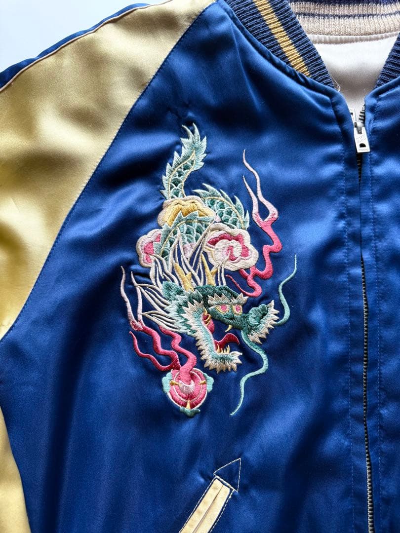 ヴィンテージ・ビンテージ品★テーラー東洋　スカジャン 虎 鷲 ドラゴン刺繍