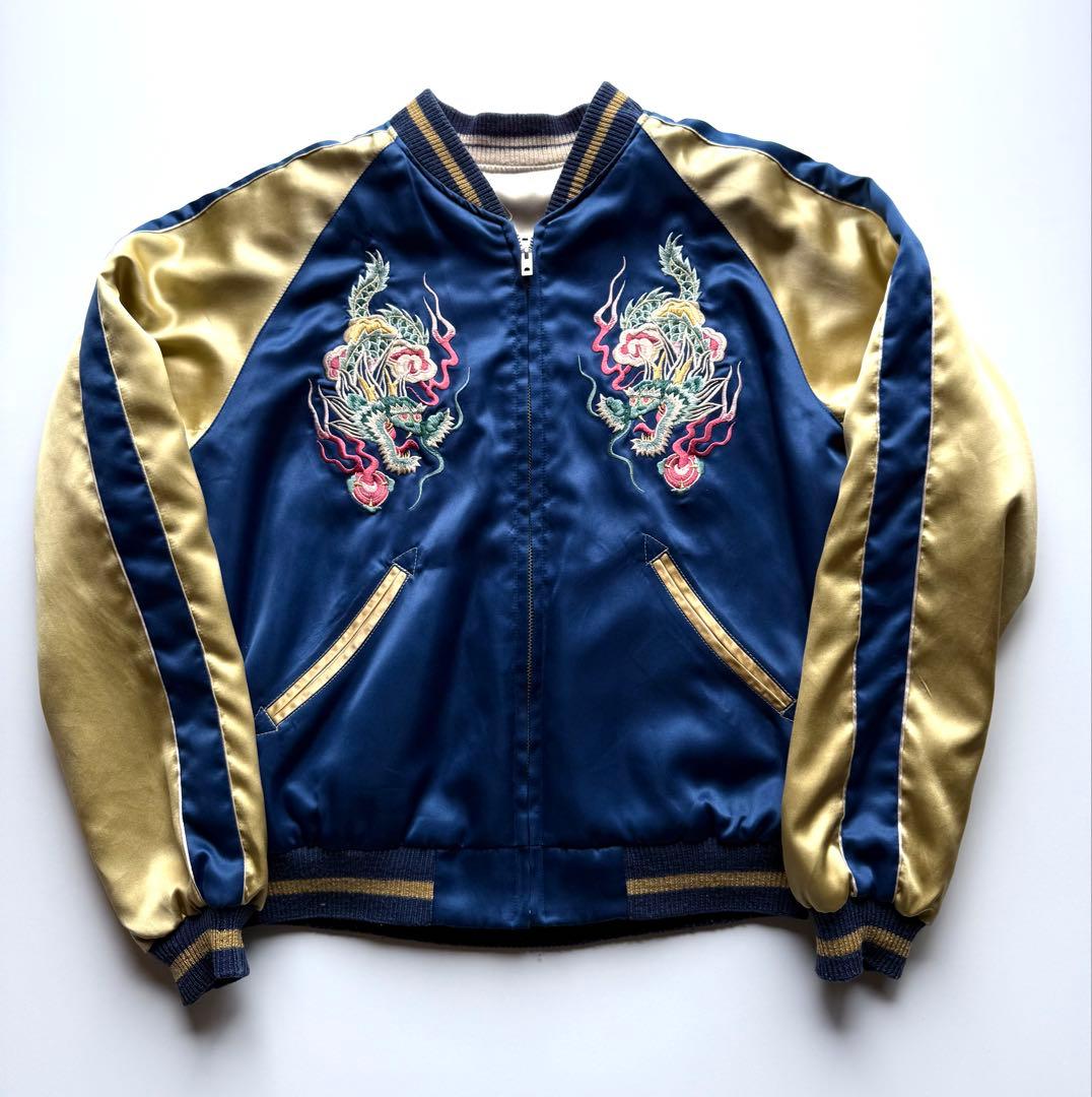 ヴィンテージ・ビンテージ品★テーラー東洋　スカジャン 虎 鷲 ドラゴン刺繍