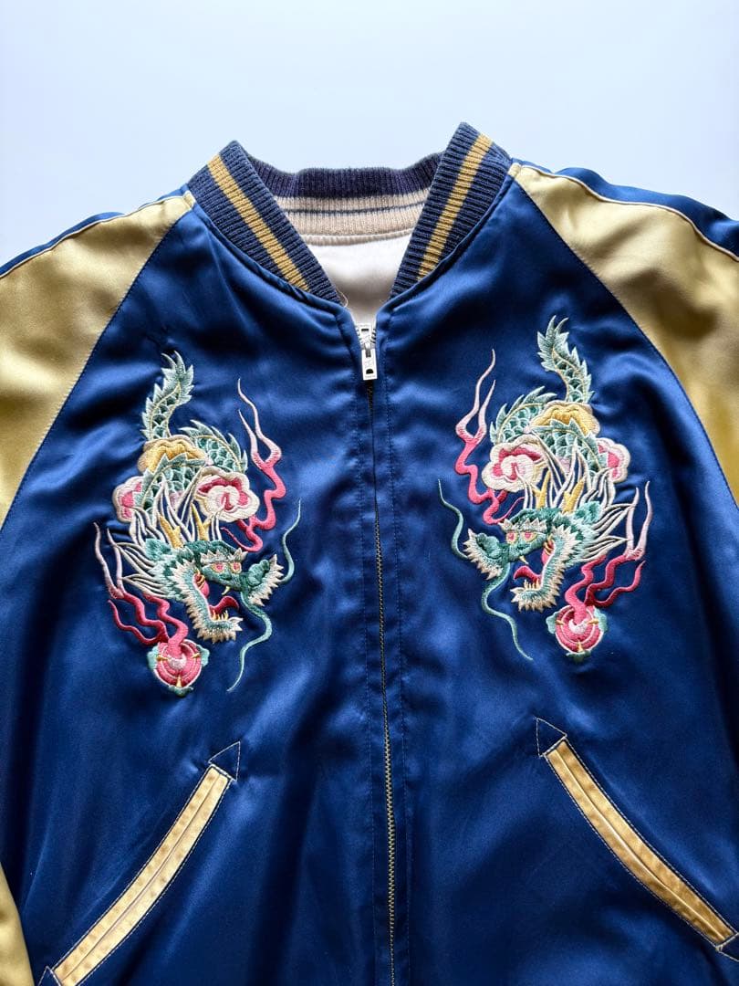ヴィンテージ・ビンテージ品★テーラー東洋　スカジャン 虎 鷲 ドラゴン刺繍
