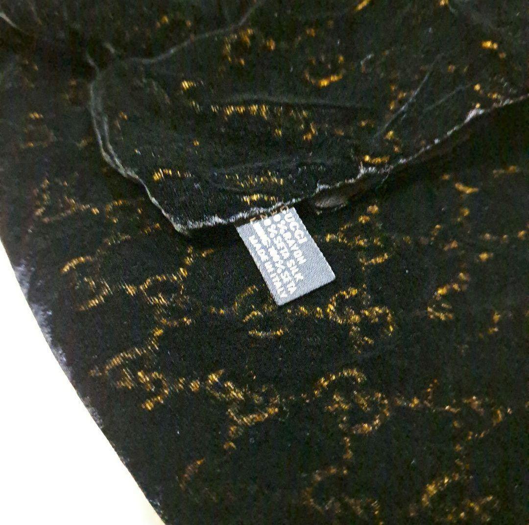GUCCI 高級シルク ベロア マフラー