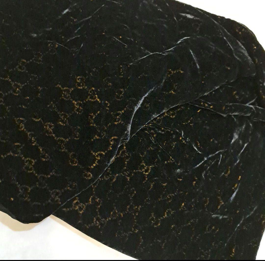 GUCCI 高級シルク ベロア マフラー