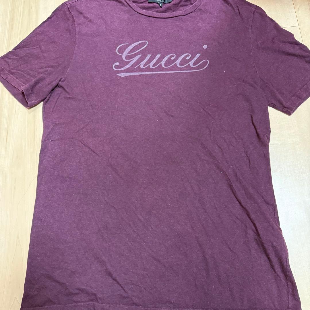 GUCCI　グッチ　バーガンディ　紫　ヴァイオレット Tシャツ XL