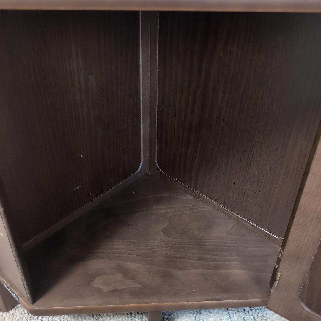 値下げKarimoku カリモク 木製コーナーキャビネット 三角コーナーラック