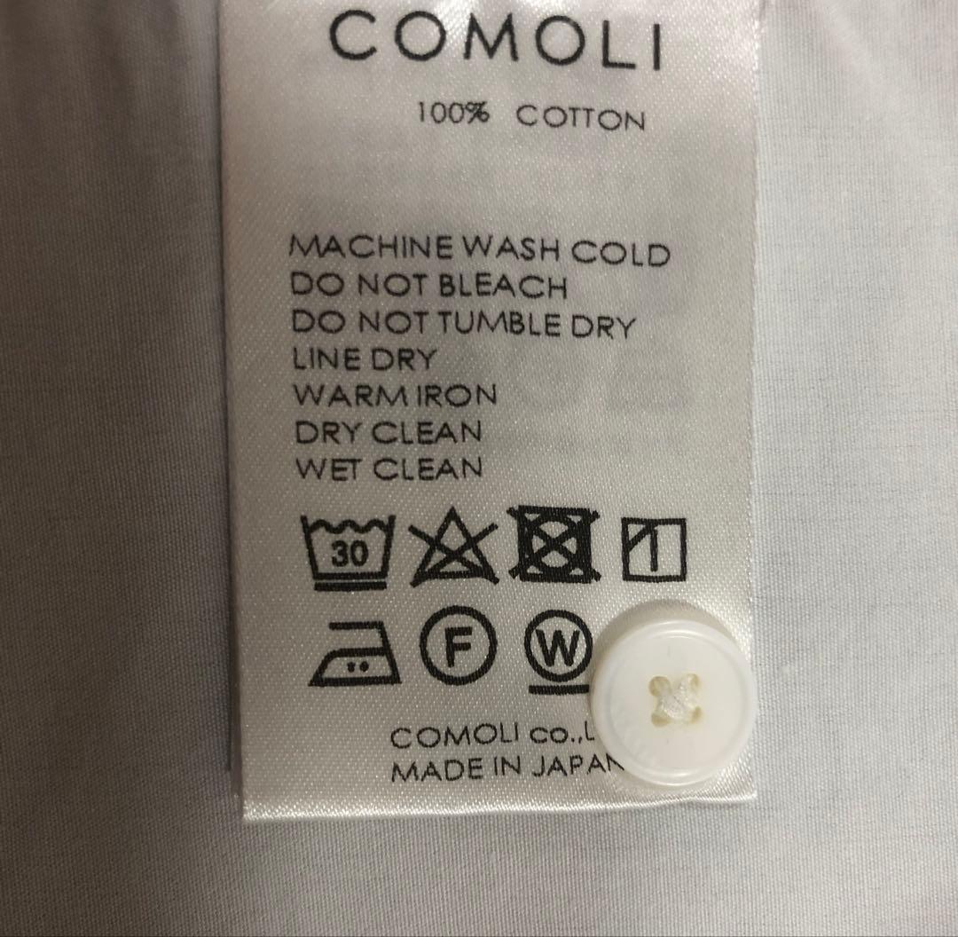 新型美品✨ 21aw サイズ3 コモリシャツ 白　comoli