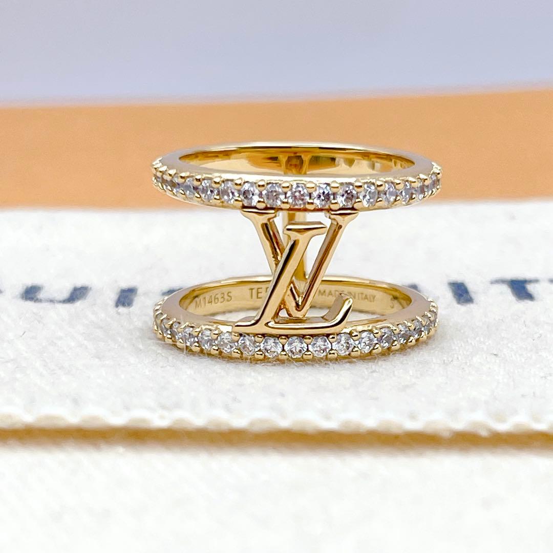LOUIS VUITTON リング　アイコニック　ストラス　ストーン　ゴールド