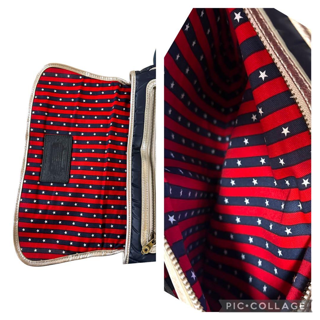 未使用級　レア濃紺　ハンティングワールド　メッセンジャーバッグ　バチュークロス