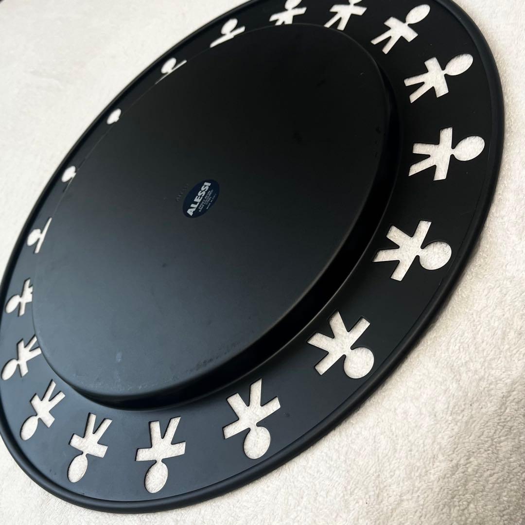 ❤️アレッシー♡ラウンドトレイ金属製黒色.径40♡未使用品