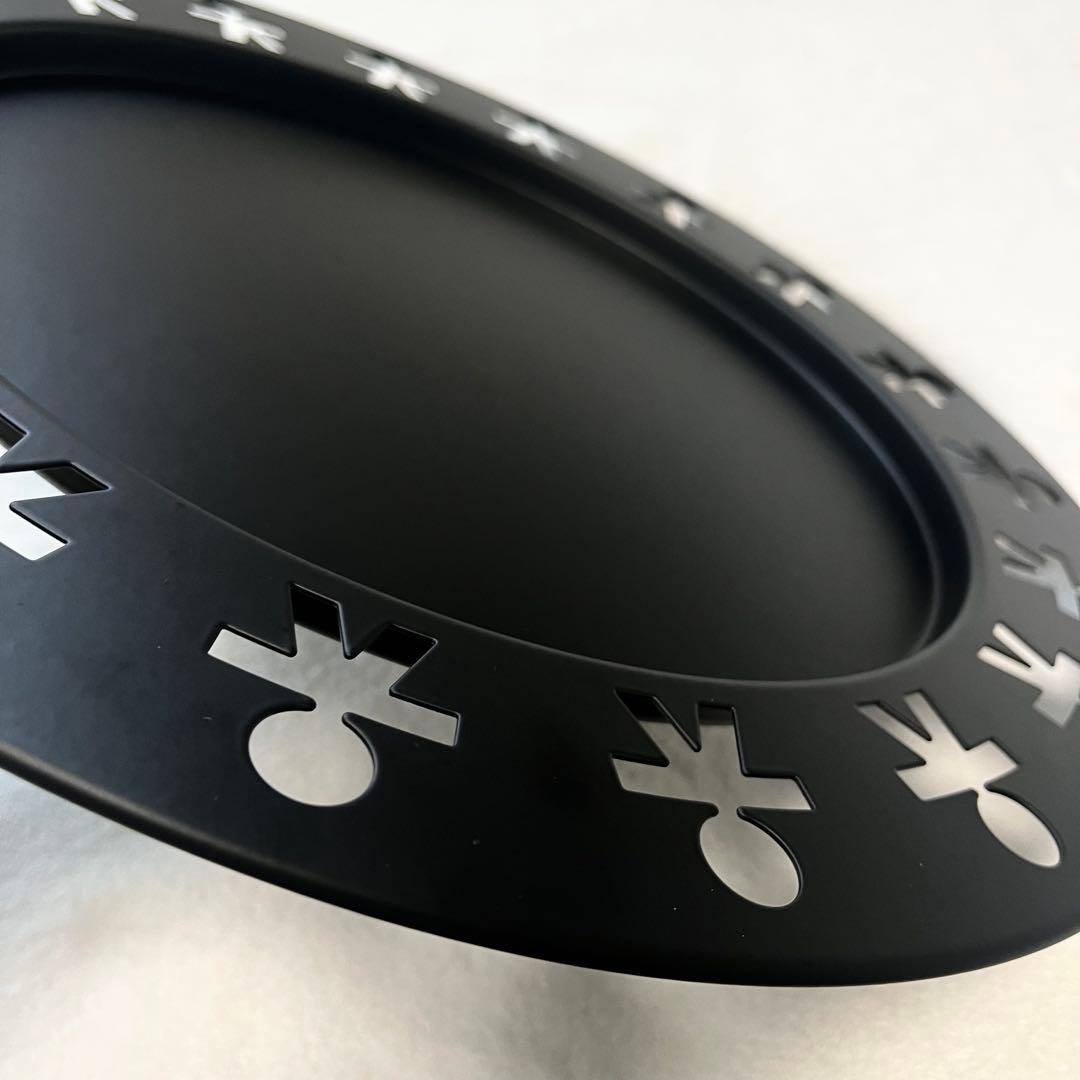 ❤️アレッシー♡ラウンドトレイ金属製黒色.径40♡未使用品
