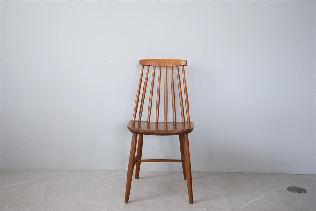 英国アンティーク木製コムバックチェア/ダイニングイス/椅子(89-222-1)