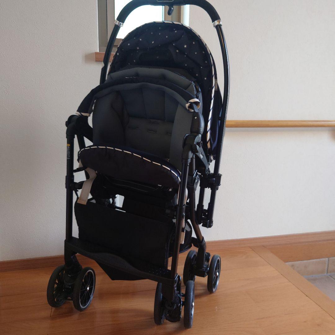 コンビ ベビーカー スゴカルα 4 キャス Light ＋ レインカバー付き