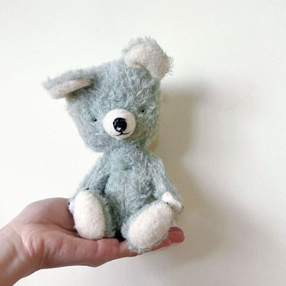 ブルーグリーンのテディベア アーティストベア 海外作家様 ハンドメイド くま