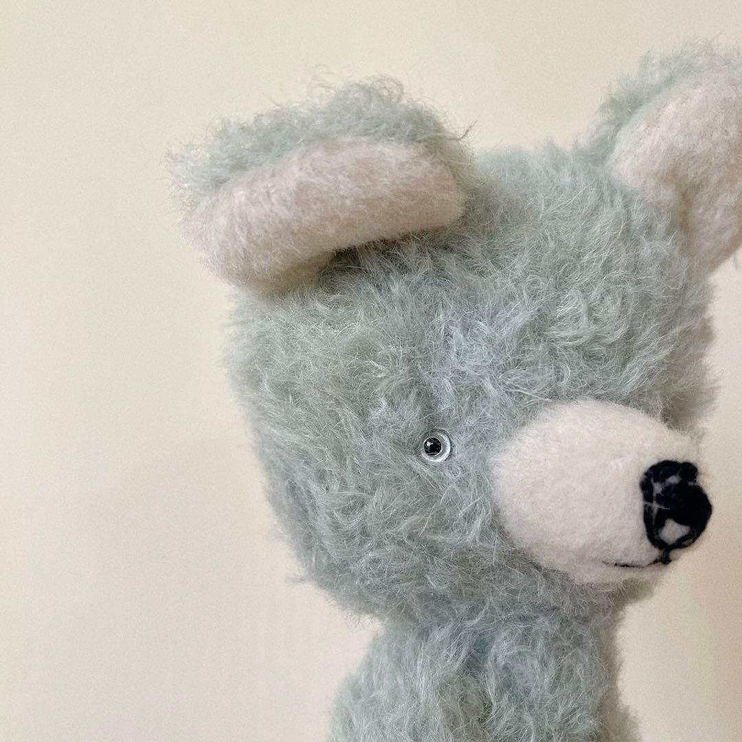 ブルーグリーンのテディベア アーティストベア 海外作家様 ハンドメイド くま