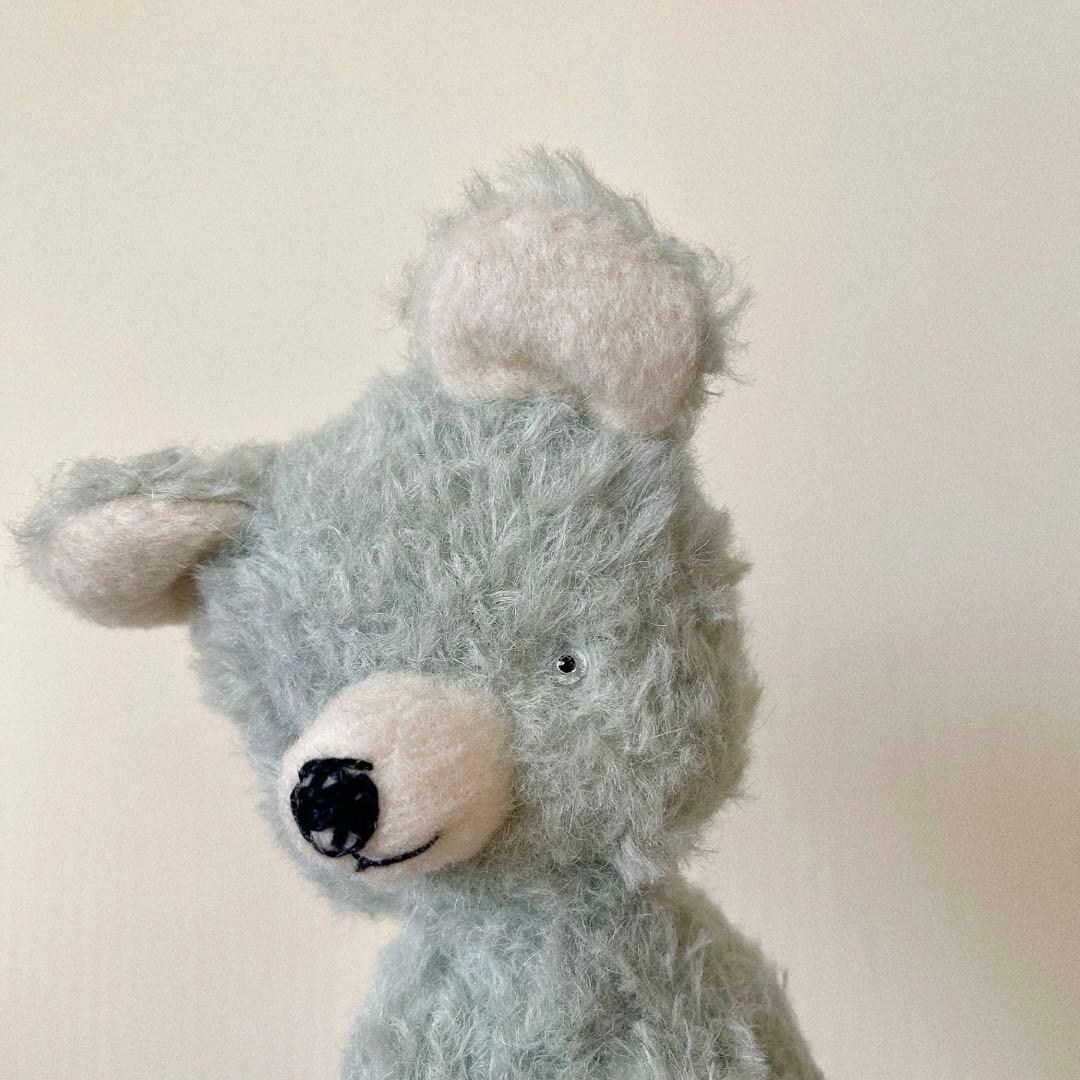 ブルーグリーンのテディベア アーティストベア 海外作家様 ハンドメイド くま