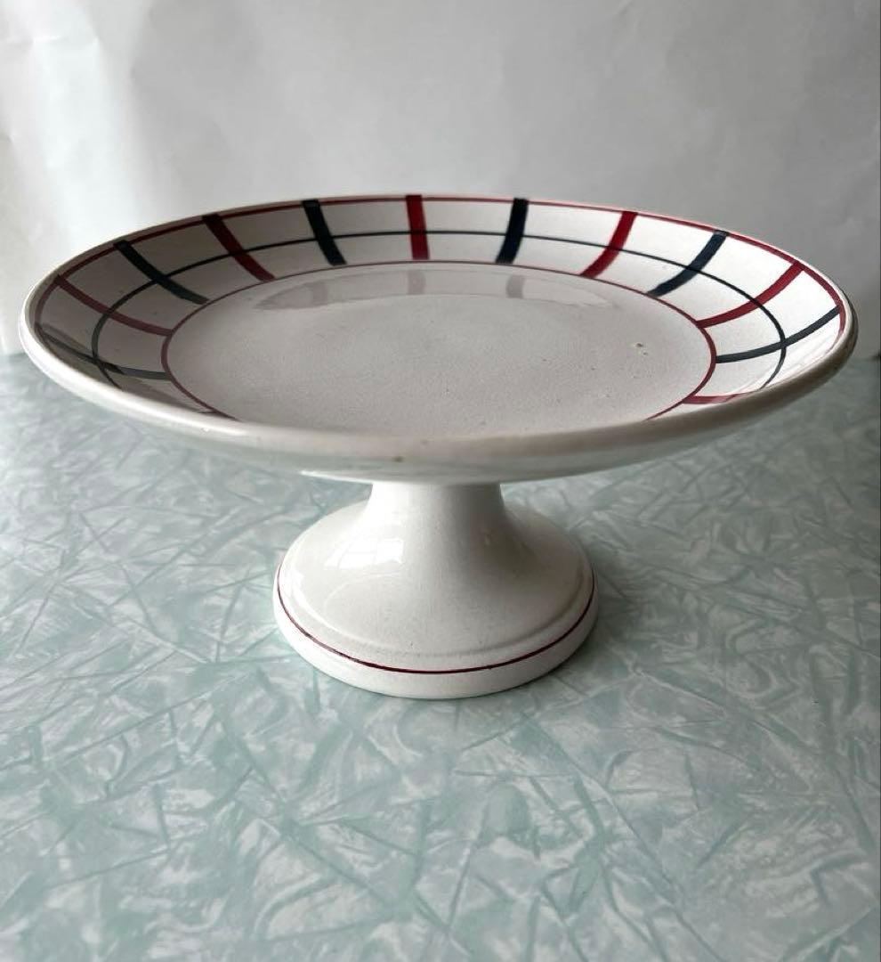 美品バスク柄コンポート皿サンタマン Saint Amand