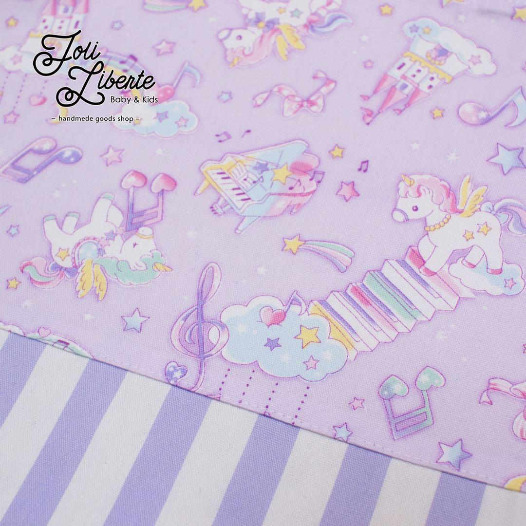 【ユニコーン×ラベンダー】レッスンバッグ・シューズバッグ・お着替え袋 3点セット