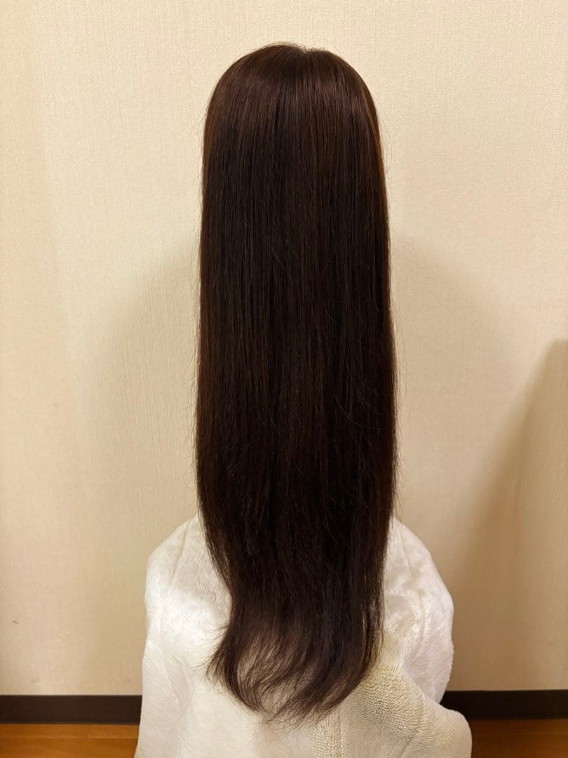 ワンステップ人毛100%フルウィッグ