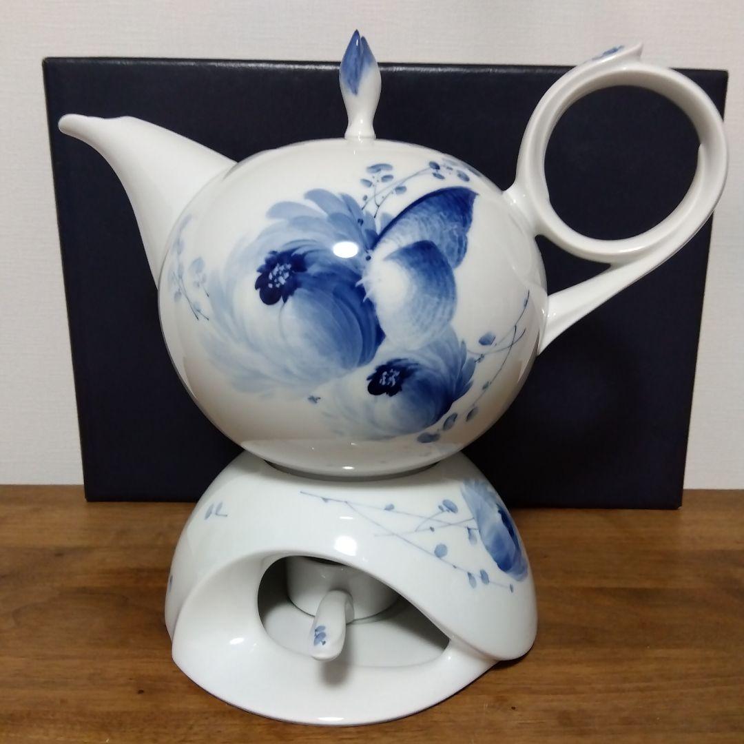 超美品 Meissen マイセン 青い花 ウォーマー＆キャンドルホルダー