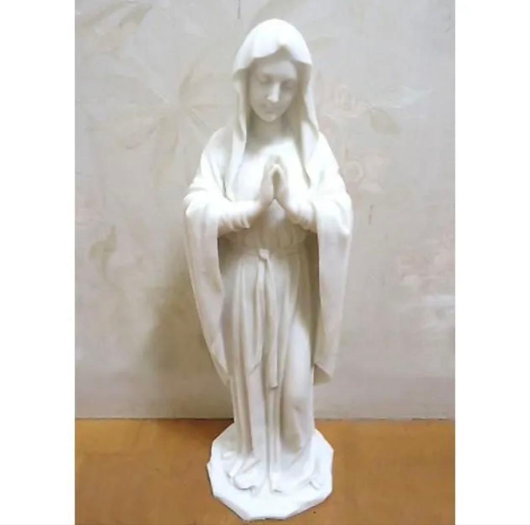 大理石風 聖母マリア像 彫像 彫刻高さ 約29ｃｍ キリスト教美術 カトリック
