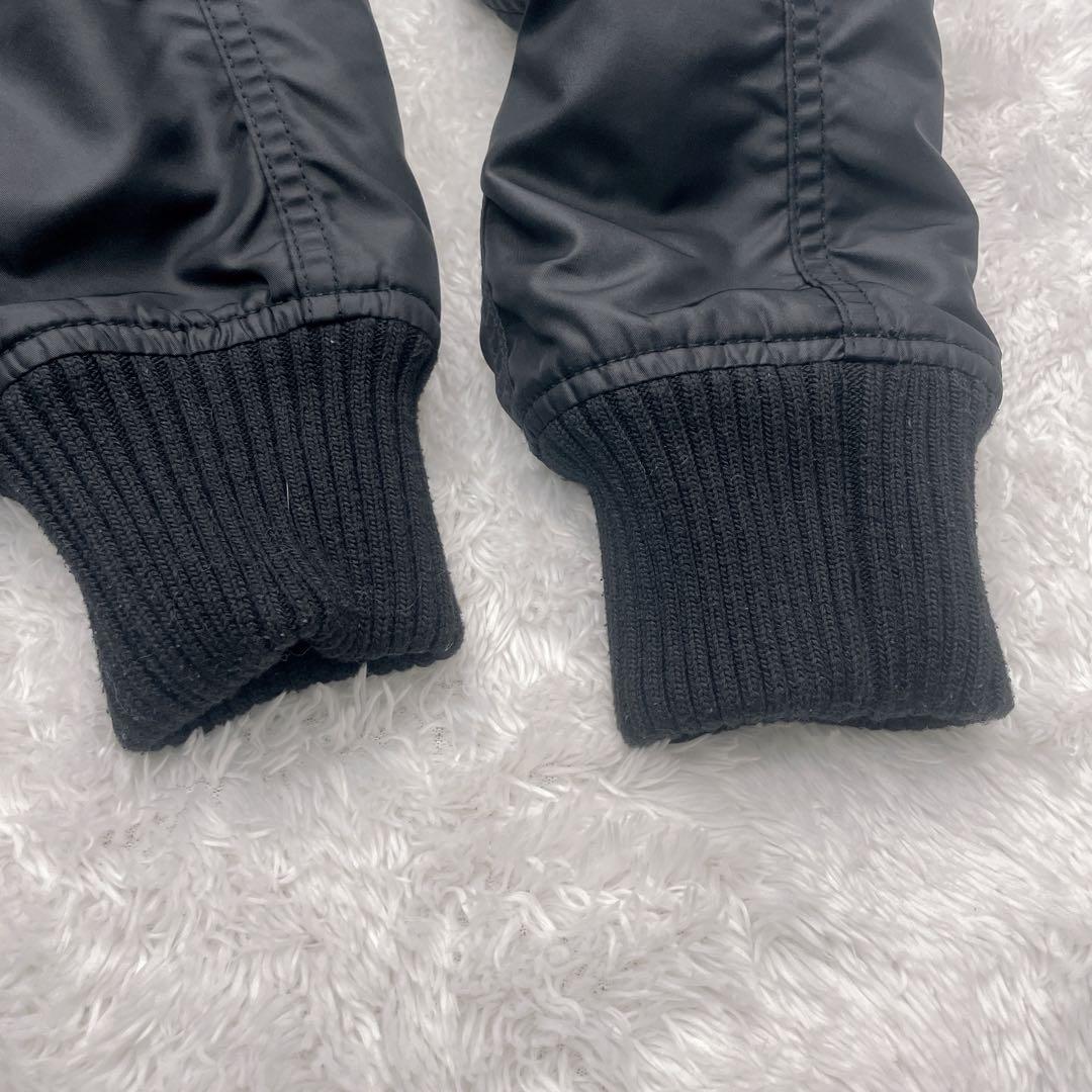 ALPHA IND. MA-1ジャケット ブラック　フード付き　Ｍ