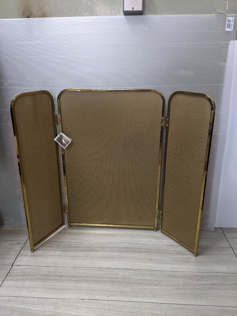 スペイン製ビンテージ ファイヤースクリーン 真鍮 間仕切り パーテーション