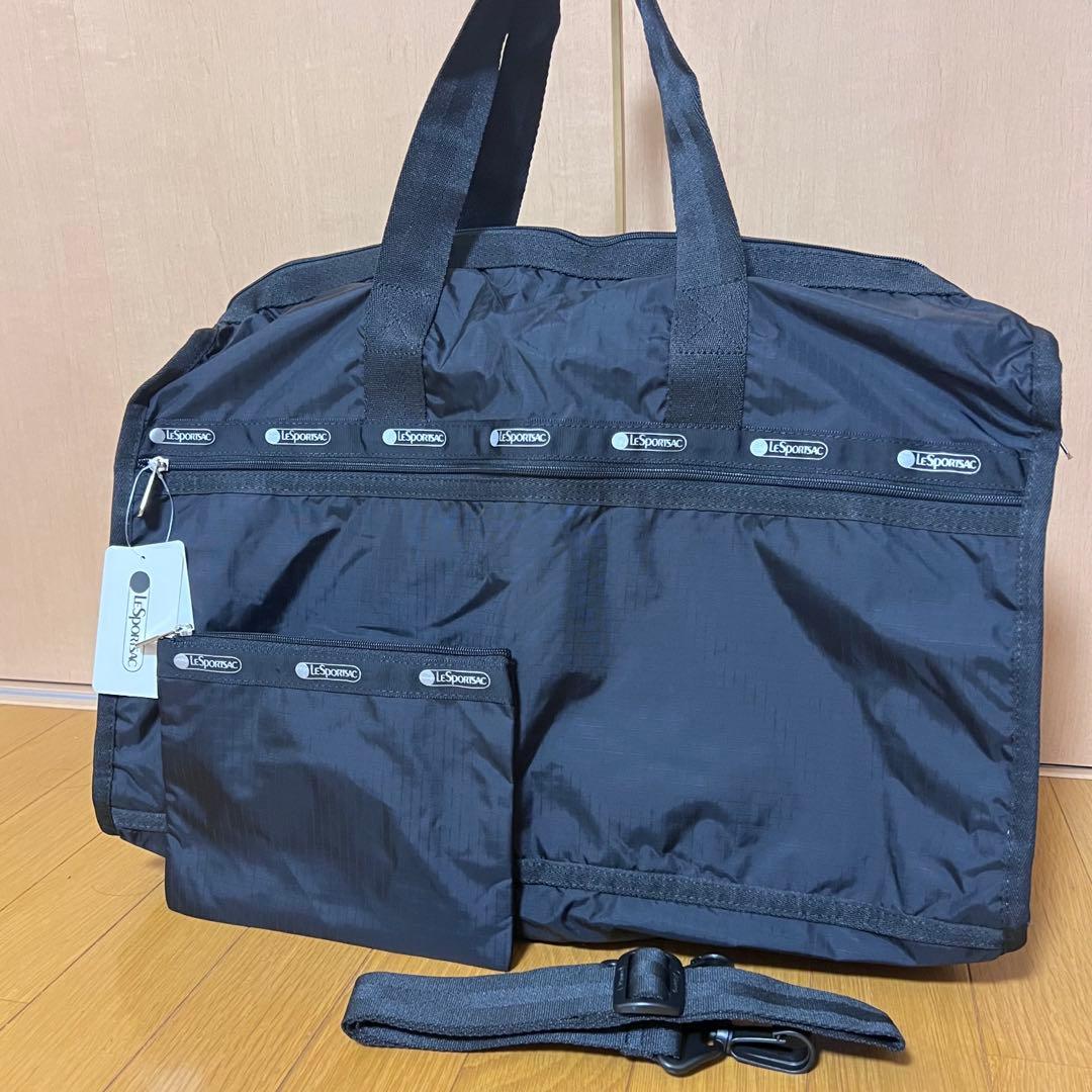 eikoji　レスポートサック　ボストンバッグ　2way 黒　ポーチ付き