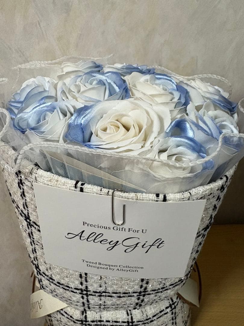 alley gift 青色のグリッターローズ