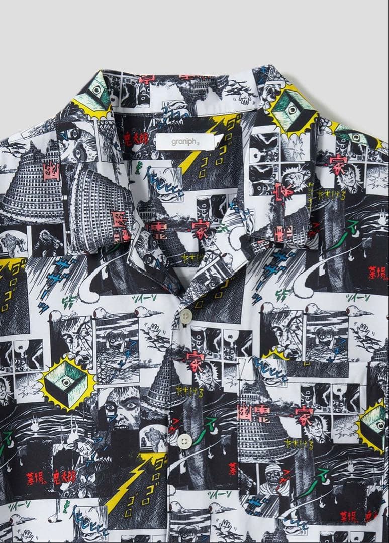 グラニフ　墓場鬼太郎　ビッグシルエットオープンカラーシャツS 新品