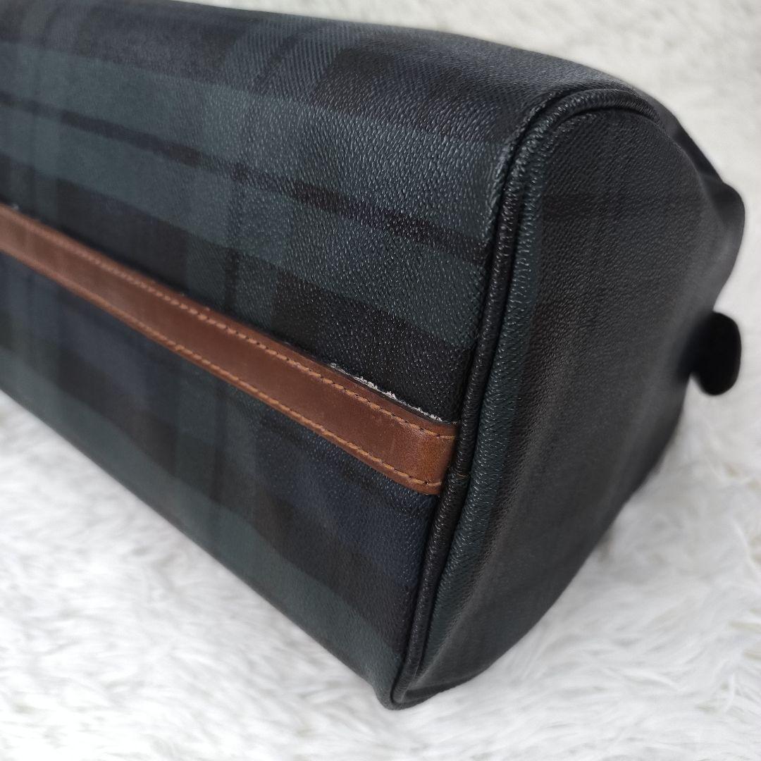 ✨美品✨ ポロラルフローレン ミニボストンバッグ レザー PVC チェック 緑