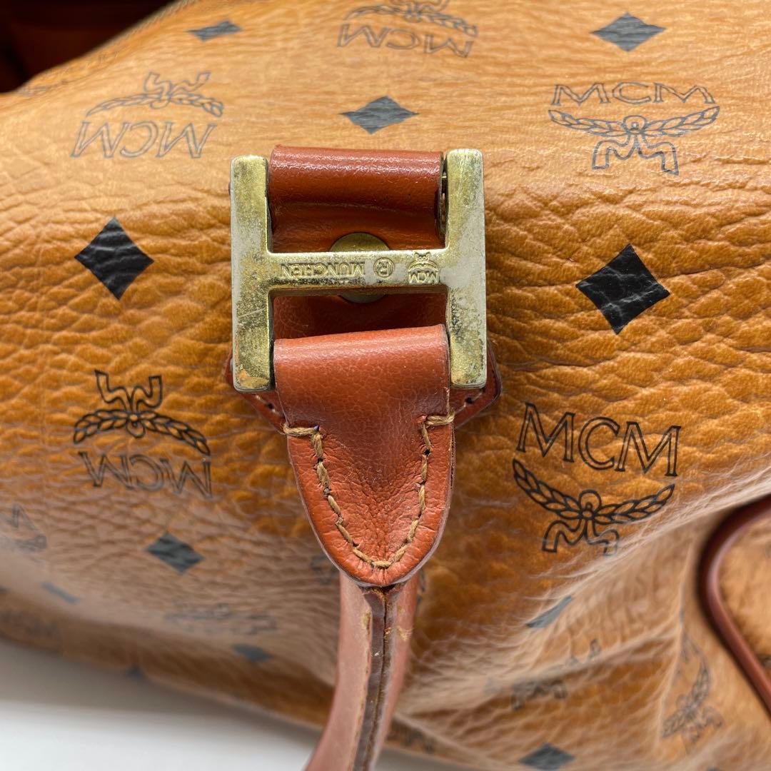 ●MCM ボストンバック●エムシーエム ハンド ブラウン カバン モノグラム