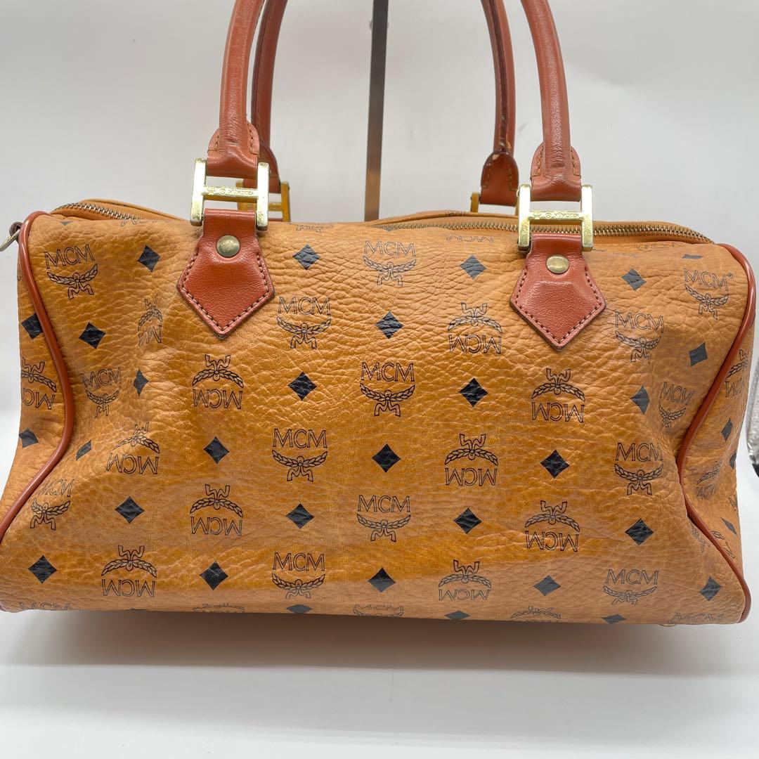 ●MCM ボストンバック●エムシーエム ハンド ブラウン カバン モノグラム