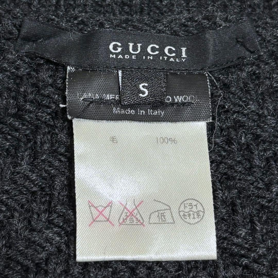 GUCCI グッチ ナポレオン メタルボタン エポレット ニットジャケット 黒