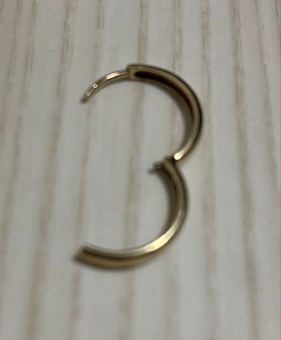 美品 AVALANCHE 10K イエローゴールド フープピアス 15mm