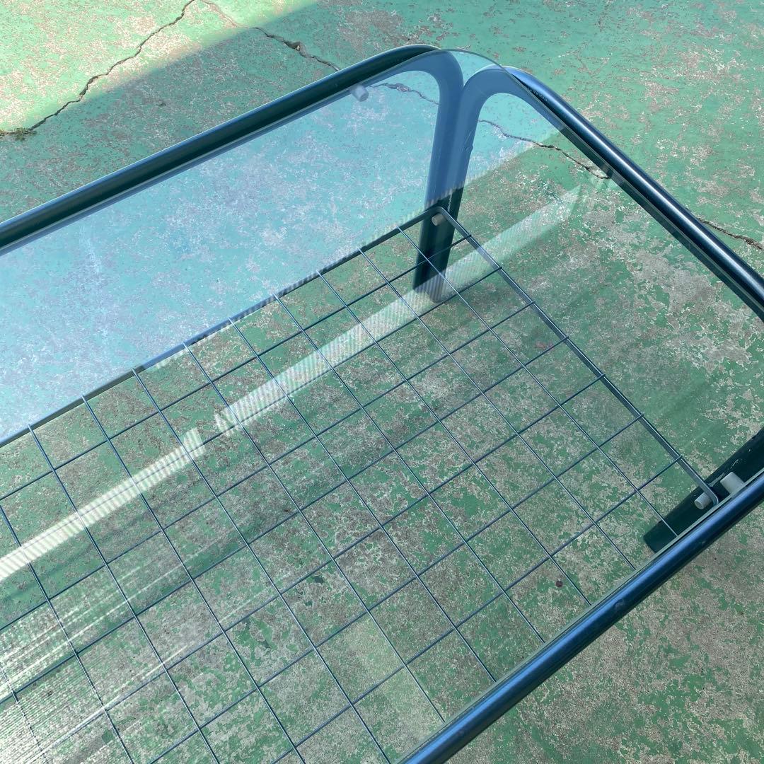 昭和レトロ　ガラステーブル　当時物　80年代