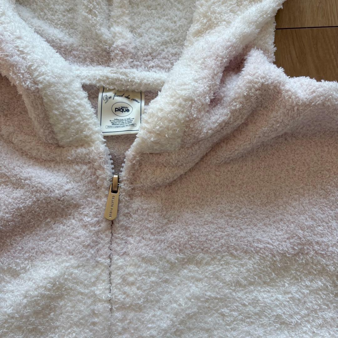 【値下げ】ジェラートピケ　パーカー　もこもこ　親子　ペアルック