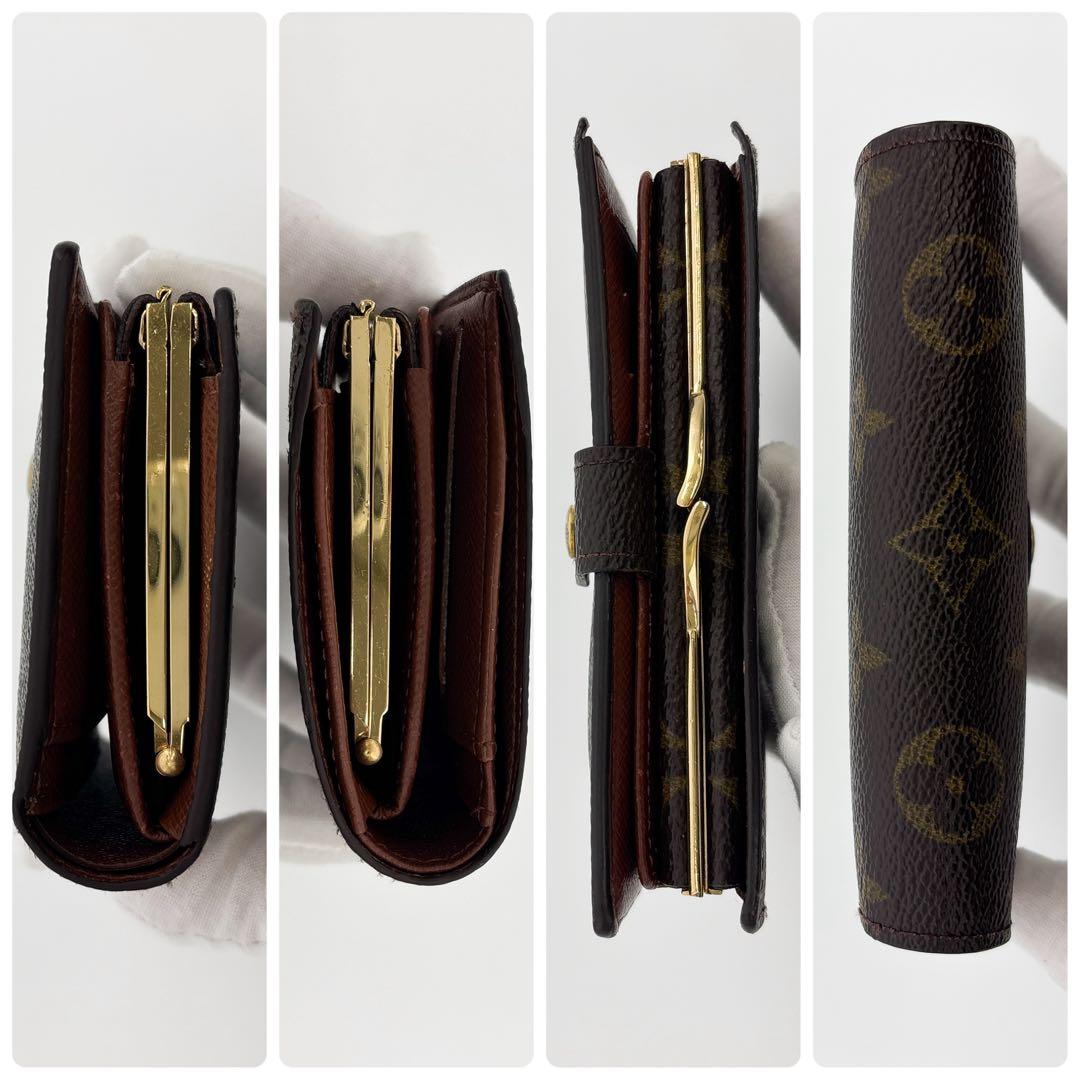 イニシャルなし★ルイヴィトン ヴィエノワ モノグラム 二つ折り財布 ブラウン