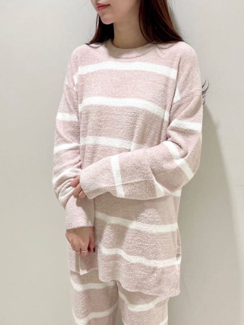 ジェラートピケ ホットスムーズィーボーダープルオーバーロングパンツセット