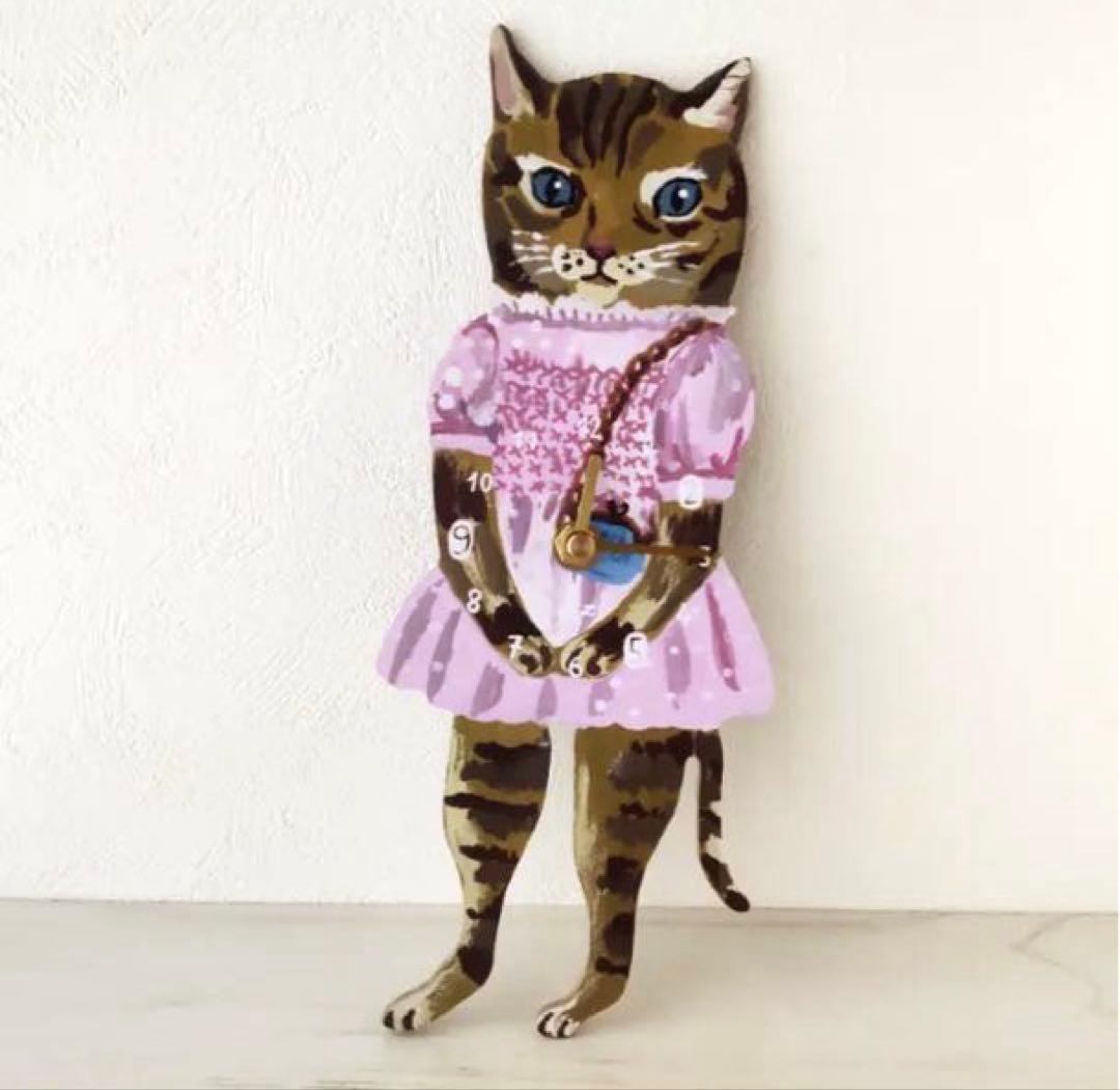 新品　ナタリーレテ　ダイカット クロック　maya　猫　ねこ　ネコ