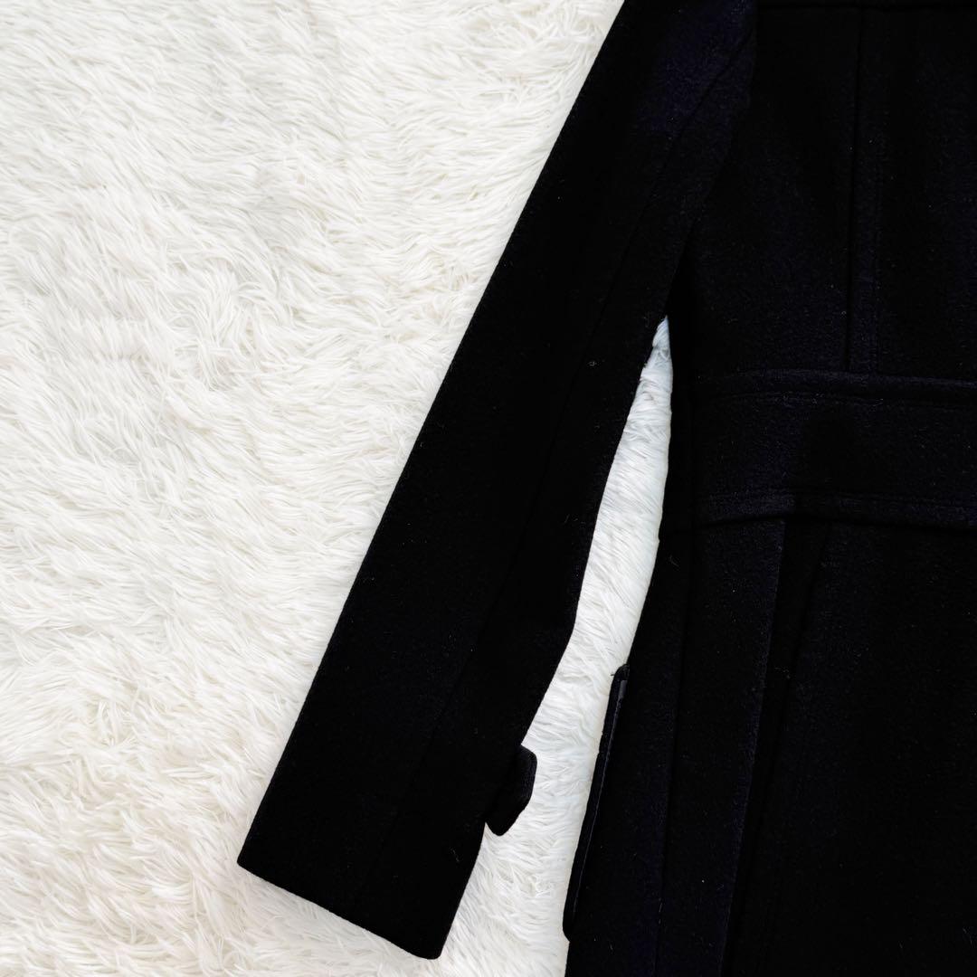 バーバリーブルーレーベル コート ファー ピーコート ノバチェック 2way