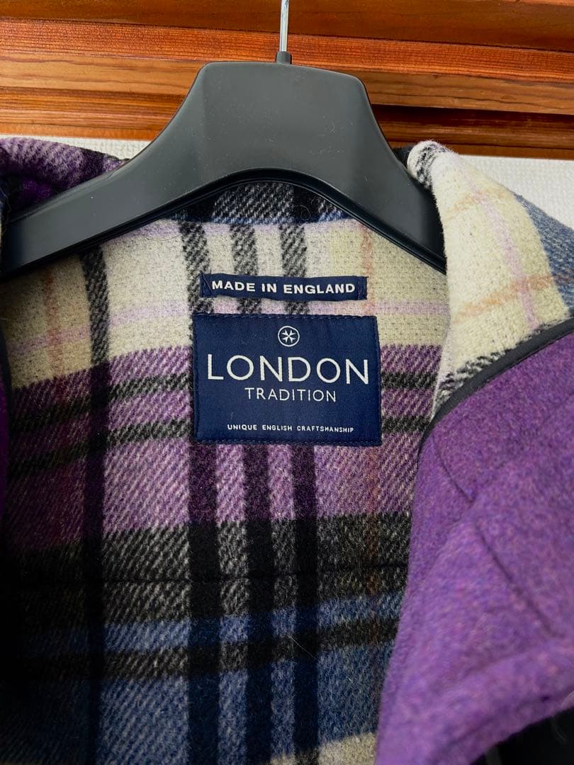 ダッフルコートLONDON TRADITION 34 パープル　S