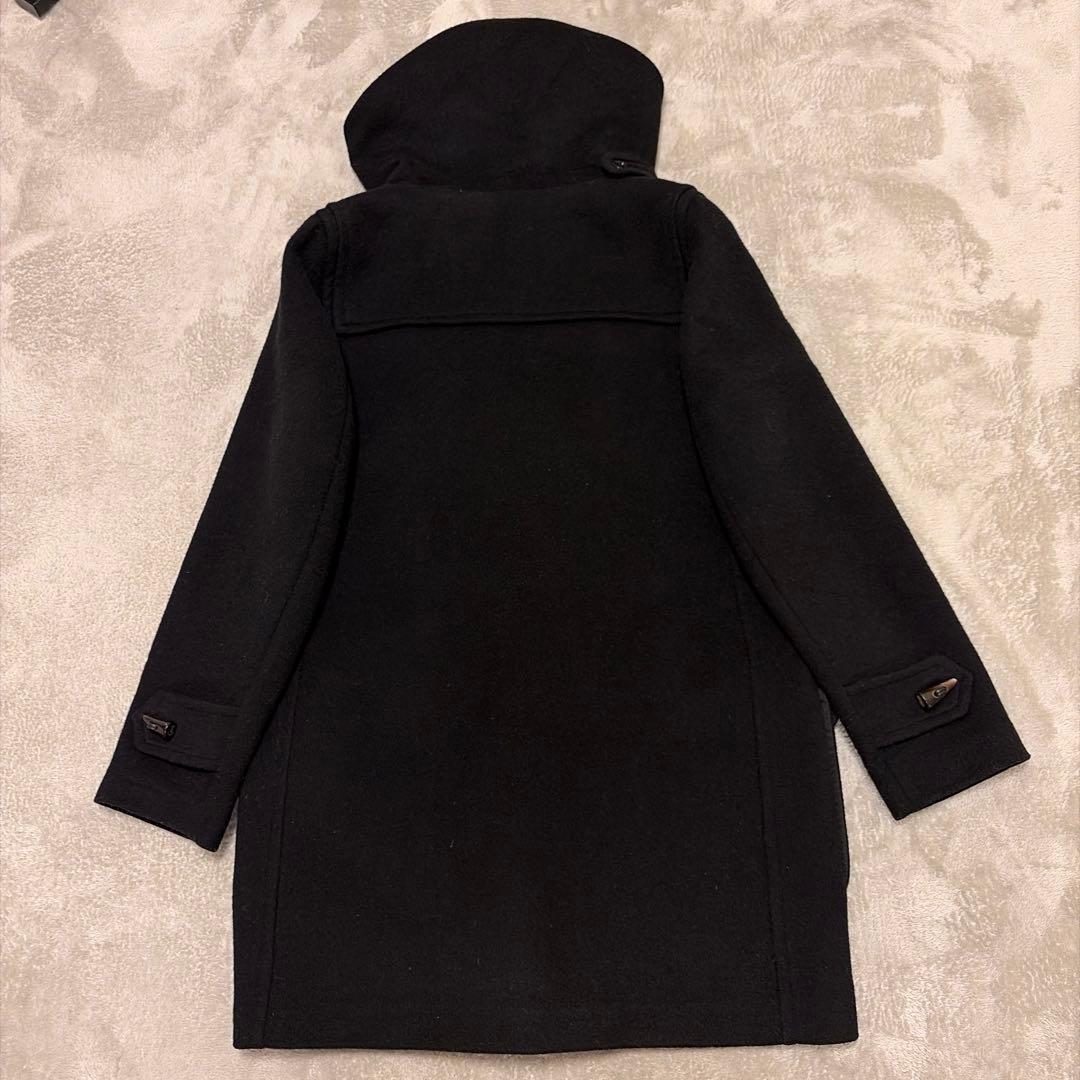 美品　バーバリーブリット　ウールダッフルコート ブラック　ブラウン　チェック