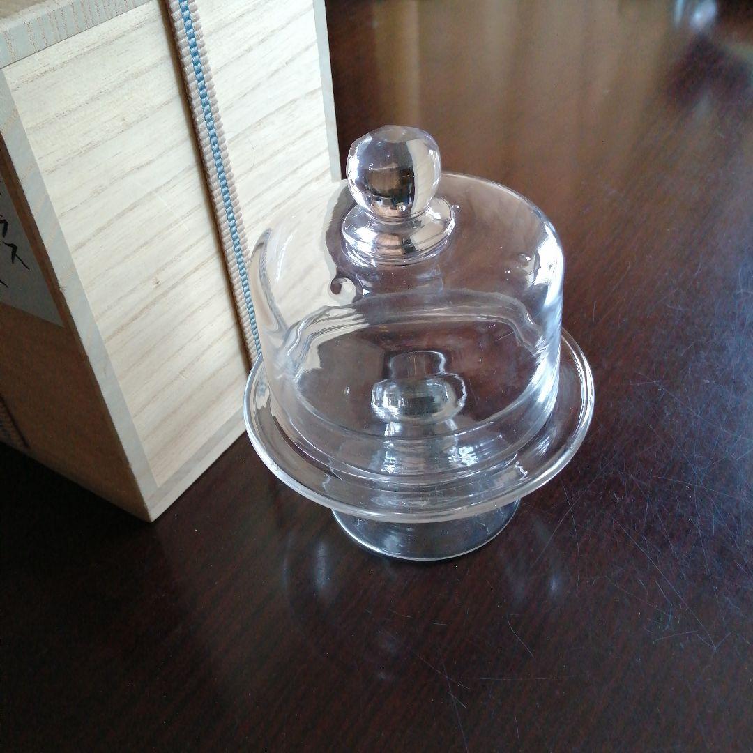 大正ガラス　ケーキスタンド　11.5cm　大正期