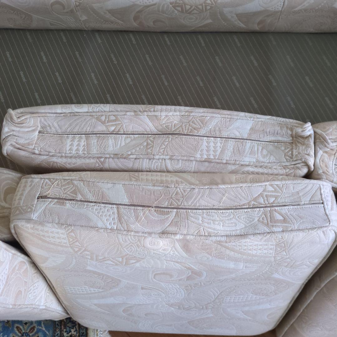 domani カリモク ソファ　三人掛けソファ　ドマーニ ソファー 白 ホワイト