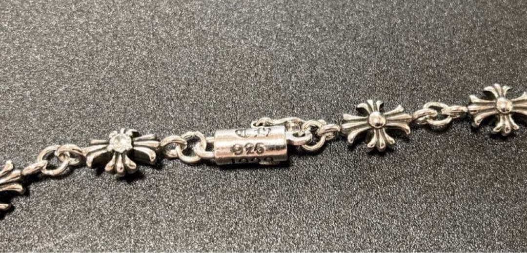 S925 ダイヤ　二重クロス　ダイヤ　タイニーチェーン　ゴールド　ネックレス