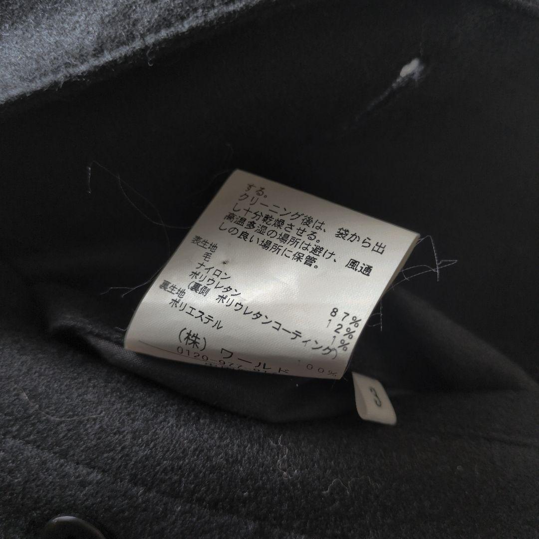 タケオキクチ　ライナー取外し可　2way　ウール　ステンカラーコート　サイズ3